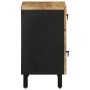 Mesita de noche madera maciza de mango rugosa negro 50x33x60 cm | Foro24|Onlineshop| Casa, Jardín y Más Foro24.es