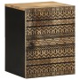 Armario colgante baño madera maciza mango negro 38x33,5x48 cm de , Muebles de baño - Ref: Foro24-4018648, Precio: 76,77 €, De...