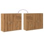 Aparador de madera de ingeniería roble artisan 91x29,5x75 cm von , Sideboards - Ref: Foro24-855907, Preis: 97,78 €, Rabatt: %