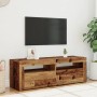 Mueble TV luces LED madera ingeniería envejecida 120x35x40 cm de , Muebles TV - Ref: Foro24-856313, Precio: 96,35 €, Descuent...