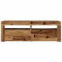 Mueble TV luces LED madera ingeniería envejecida 120x35x40 cm de , Muebles TV - Ref: Foro24-856313, Precio: 96,35 €, Descuent...