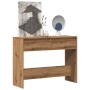 Mesa consola madera ingeniería roble artesanal 100x35x76,5 cm by , Side tables - Ref: Foro24-856785, Price: 75,18 €, Discount: %