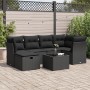 Set de sofás de jardín 7 pzas con cojines ratán sintético negro by , Garden sets - Ref: Foro24-3325291, Price: 483,82 €, Disc...