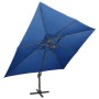 Cantilever umbrella with double light blue roof 400x300 cm by vidaXL, Umbrellas - Ref: Foro24-312379, Price: 294,38 €, Discou...