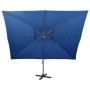 Cantilever umbrella with double light blue roof 400x300 cm by vidaXL, Umbrellas - Ref: Foro24-312379, Price: 294,38 €, Discou...