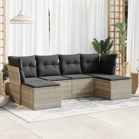 Set de sofás de jardín 6 pzas y cojines ratán sintético gris | Foro24|Onlineshop| Casa, Jardín y Más Foro24.es