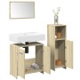 Set de muebles de baño 3 pzas madera contrachapada roble Sonoma de , Muebles de baño - Ref: Foro24-3324972, Precio: 122,84 €,...