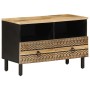 Mueble de TV madera maciza de mango rugosa negro 70x33,5x46 cm | Foro24|Onlineshop| Casa, Jardín y Más Foro24.es