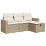 Juego de sofás jardín con cojines 4 pzas ratán sintético beige by , Garden sets - Ref: Foro24-3325354, Price: 344,23 €, Disco...