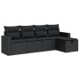 Set de muebles de jardín 5 pzas y cojines ratán sintético negro | Foro24|Onlineshop| Casa, Jardín y Más Foro24.es