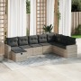 Set de sofás de jardín 8 pzas y cojines ratán sintético gris by , Garden sets - Ref: Foro24-3325438, Price: 593,51 €, Discoun...