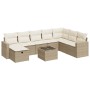 Set de sofás de jardín con cojines 9 pzas ratán sintético beige von , Gartensets - Ref: Foro24-3325444, Preis: 687,73 €, Raba...