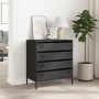 Aparador de acero laminado en frío negro 68x39x73,5 cm von , Sideboards - Ref: Foro24-851286, Preis: 181,79 €, Rabatt: %