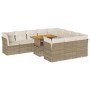 Set de sofás de jardín 11pzas con cojines ratán sintético beige | Foro24|Onlineshop| Casa, Jardín y Más Foro24.es