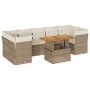 Set de sofás de jardín y cojines 8 piezas ratán sintético beige by , Garden sets - Ref: Foro24-3326900, Price: 607,64 €, Disc...