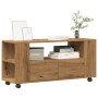 Mueble TV ruedas madera ingeniería roble artisan 102x34,5x43cm de , Muebles TV - Ref: Foro24-855991, Precio: 86,73 €, Descuen...