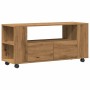 Mueble TV ruedas madera ingeniería roble artisan 102x34,5x43cm de , Muebles TV - Ref: Foro24-855991, Precio: 86,73 €, Descuen...