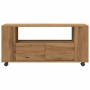 Mueble TV ruedas madera ingeniería roble artisan 102x34,5x43cm de , Muebles TV - Ref: Foro24-855991, Precio: 86,73 €, Descuen...