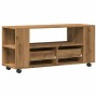 Mueble TV ruedas madera ingeniería roble artisan 102x34,5x43cm de , Muebles TV - Ref: Foro24-855991, Precio: 86,73 €, Descuen...