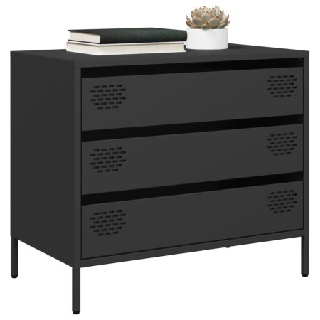 Aparador de acero laminado en frío negro 68x39x58,5 cm von , Sideboards - Ref: Foro24-851292, Preis: 157,66 €, Rabatt: %