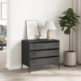 Aparador de acero laminado en frío negro 68x39x58,5 cm von , Sideboards - Ref: Foro24-851292, Preis: 157,66 €, Rabatt: %