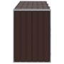 Cobertizo de 3 contenedores basura acero marrón 216x81x115 cm by , Waste container supports - Ref: Foro24-4006182, Price: 205...