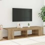 Mueble de TV luces LED madera roble artisan 135x39x30 cm de , Muebles TV - Ref: Foro24-856324, Precio: 82,96 €, Descuento: %