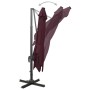 Cantilever parasol with pole and burgundy red LED lights 300 cm by vidaXL, Umbrellas - Ref: Foro24-312350, Price: 171,77 €, D...