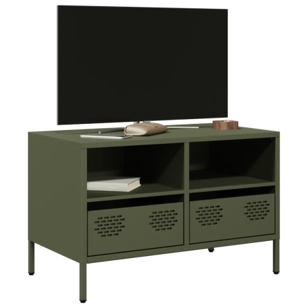 Mueble para TV acero laminado en frío verde oliva 68x39x43,5 cm | Foro24|Onlineshop| Casa, Jardín y Más Foro24.es