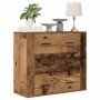 Aparador madera de ingeniería madera envejecida 80x33x70 cm de , Aparadores - Ref: Foro24-857085, Precio: 110,15 €, Descuento: %