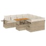 Set de sofás de jardín con cojines 9 pzas ratán sintético beige de , Conjuntos de jardín - Ref: Foro24-3327131, Precio: 892,9...