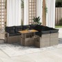 Set de sofás de jardín con cojines 9 pzas ratán sintético gris | Foro24|Onlineshop| Casa, Jardín y Más Foro24.es