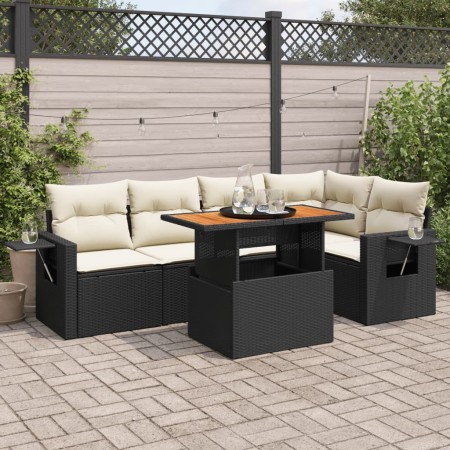 Set de sofás de jardín 6 piezas y cojines ratán sintético negro | Foro24|Onlineshop| Casa, Jardín y Más Foro24.es