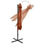 Cantilever parasol with pole and terracotta LED lights 300 cm by vidaXL, Umbrellas - Ref: Foro24-312335, Price: 182,07 €, Dis...