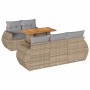 Juego de sofás jardín con cojines 6 pzas ratán sintético beige by , Garden sets - Ref: Foro24-3327216, Price: 568,93 €, Disco...