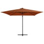 Cantilever umbrella with LED lights terracotta 250x250 cm by vidaXL, Umbrellas - Ref: Foro24-312311, Price: 86,76 €, Discount: %