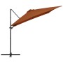 Cantilever umbrella with LED lights terracotta 250x250 cm by vidaXL, Umbrellas - Ref: Foro24-312311, Price: 86,76 €, Discount: %