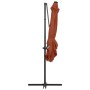 Cantilever umbrella with LED lights terracotta 250x250 cm by vidaXL, Umbrellas - Ref: Foro24-312311, Price: 86,76 €, Discount: %