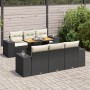 Set de sofás de jardín 7 pzas con cojines ratán sintético negro by , Garden sets - Ref: Foro24-3327332, Price: 553,73 €, Disc...