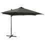 Cantilever umbrella with pole and anthracite gray 300 cm LED lights by vidaXL, Umbrellas - Ref: Foro24-312330, Price: 198,68 ...