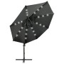 Cantilever umbrella with pole and anthracite gray 300 cm LED lights by vidaXL, Umbrellas - Ref: Foro24-312330, Price: 198,68 ...