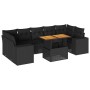 Set de sofás de jardín y cojines 8 piezas ratán sintético negro by , Garden sets - Ref: Foro24-3327345, Price: 629,82 €, Disc...