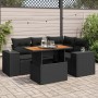 Set de muebles de jardín 5 pzas y cojines ratán sintético negro | Foro24|Onlineshop| Casa, Jardín y Más Foro24.es