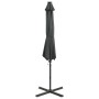 Sombrilla voladiza con poste y luces LED gris antracita 300 cm de vidaXL, Sombrillas - Ref: Foro24-312330, Precio: 198,68 €, ...