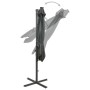 Sombrilla voladiza con poste y luces LED gris antracita 300 cm de vidaXL, Sombrillas - Ref: Foro24-312330, Precio: 198,68 €, ...