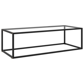 Black coffee table with tempered glass 120x50x35 cm by vidaXL, Coffee table - Ref: Foro24-322883, Price: 84,05 €, Discount: %