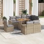 Set de sofás de jardín con cojines 9 pzas ratán sintético beige | Foro24|Onlineshop| Casa, Jardín y Más Foro24.es