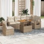 Set sofás de jardín 7 piezas y cojines ratán sintético beige | Foro24|Onlineshop| Casa, Jardín y Más Foro24.es