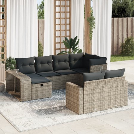 Set de sofás de jardín y cojines 10 pzas ratán sintético gris | Foro24|Onlineshop| Casa, Jardín y Más Foro24.es