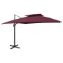 Cantilever parasol with double roof burgundy red 300x300 cm by vidaXL, Umbrellas - Ref: Foro24-312380, Price: 189,61 €, Disco...